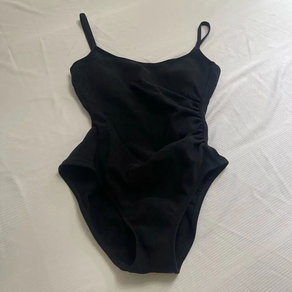 Cole Of California VTG Black One Piece Bathing Suit Swinsuit Size 12